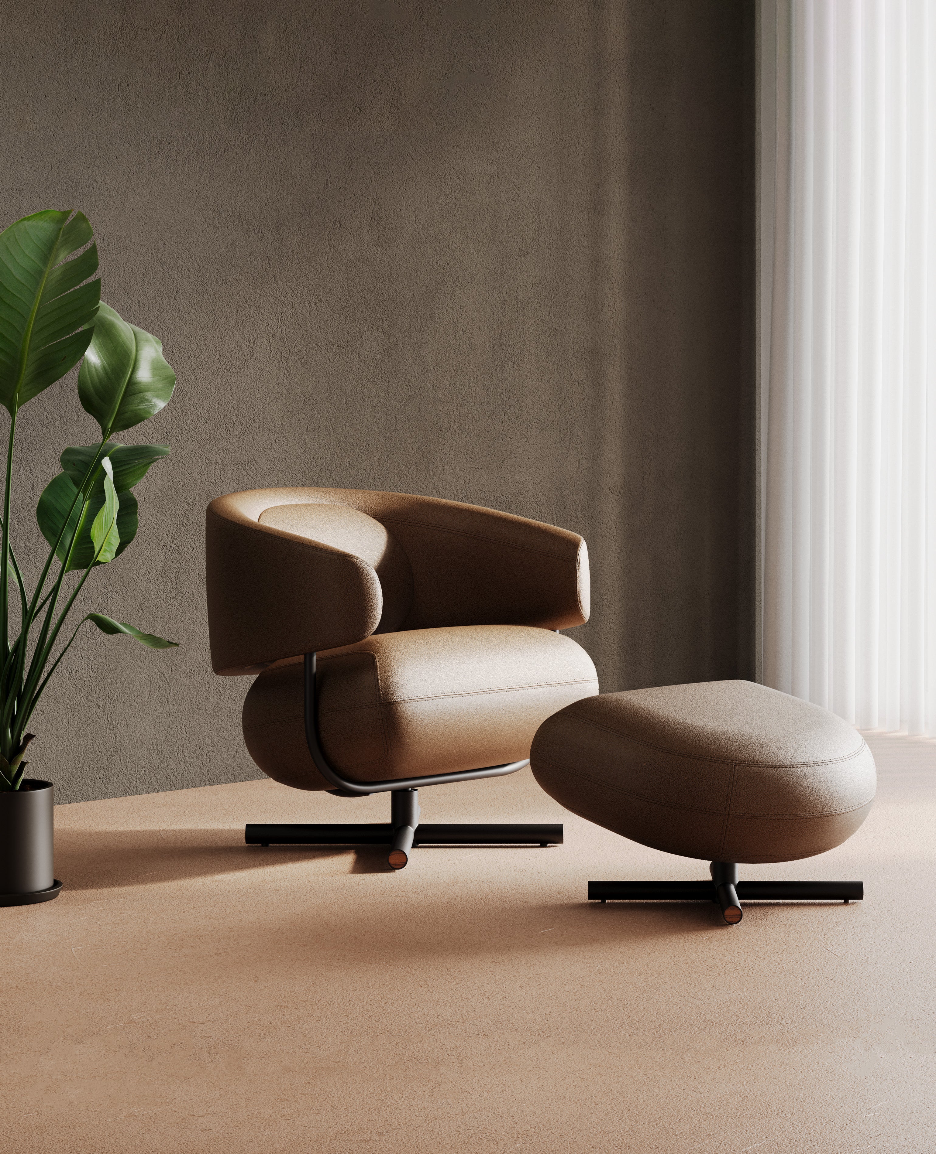 Flote Lounge Chair - Swivel Base with Auto Return - Image 2